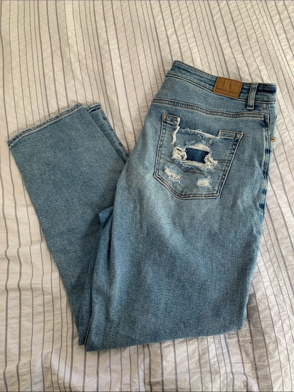 Light Blue Distressed American Eagle Jeans